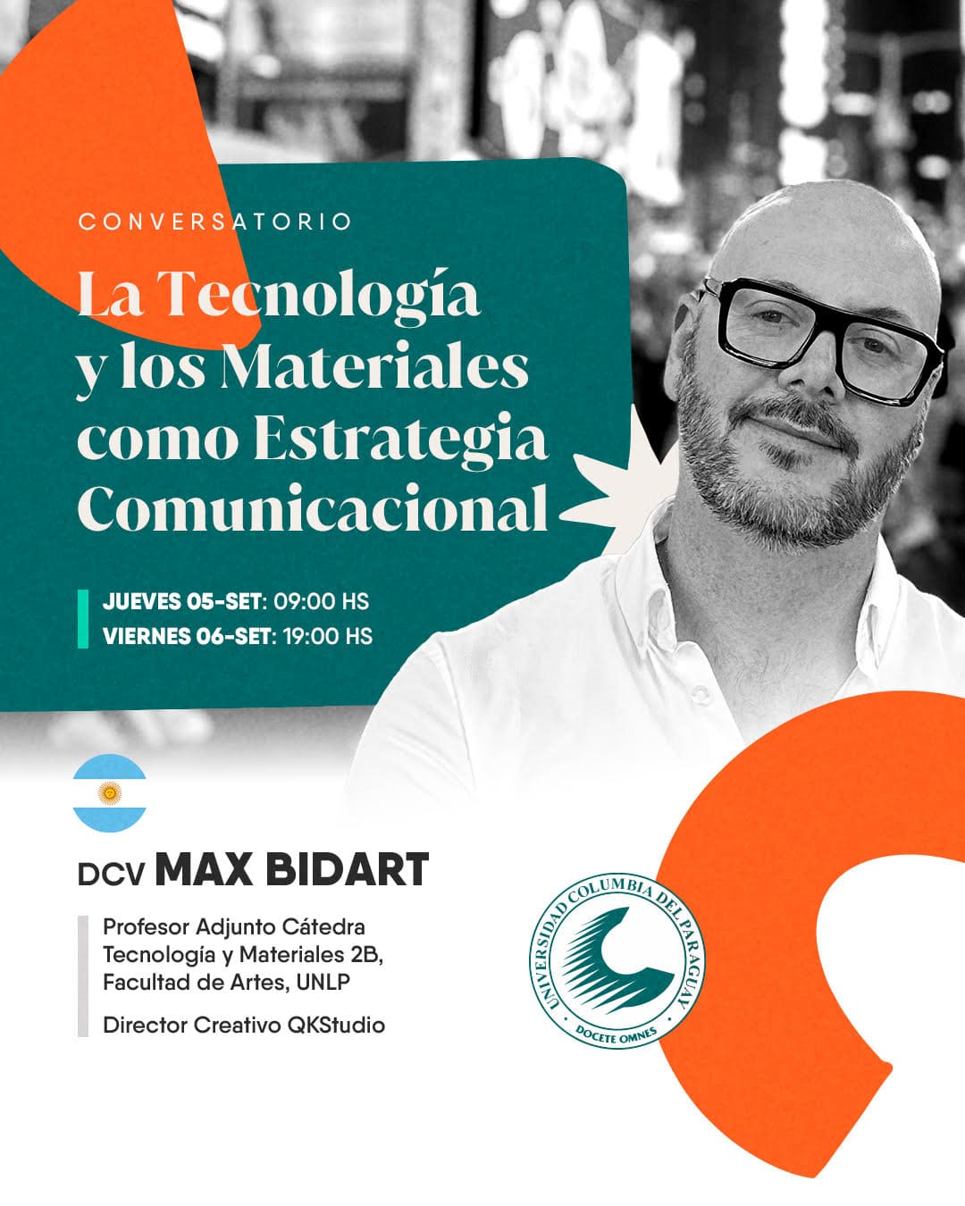 Max Bidart en la Universidad Columbia, Asunción, Paraguay