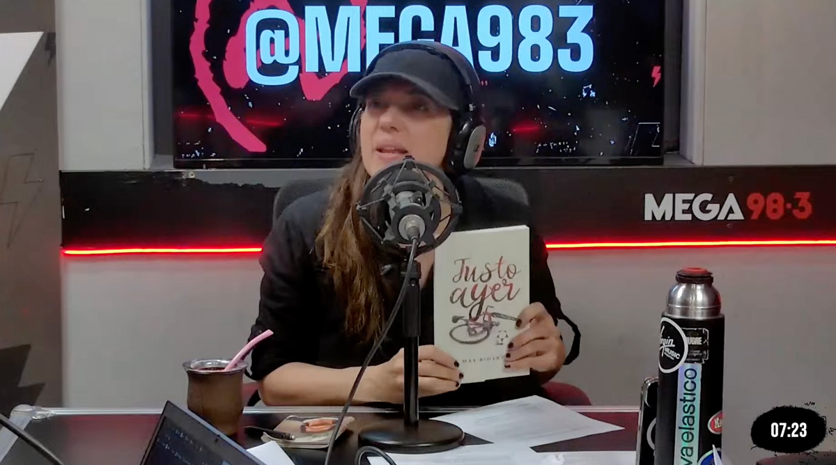 Gaby Radice recomienda "Justo Ayer" en Mega 98.3 y Radio 10