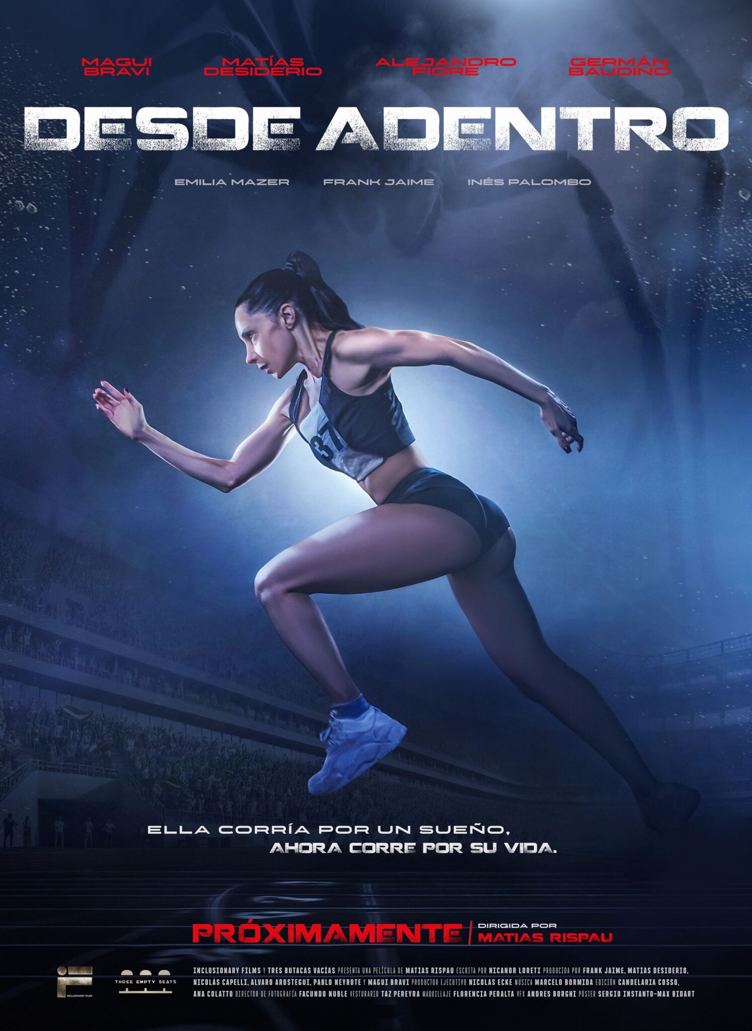 Póster oficial de la película Desde Adentro diseñado por Max Bidart (QKStudio)