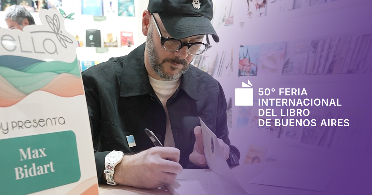 El escritor Max Bidart firma ejemplares en la Feria del Libro Buenos Aires 2026